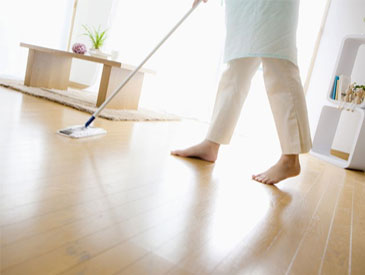 Mopping Hardwood Floors
